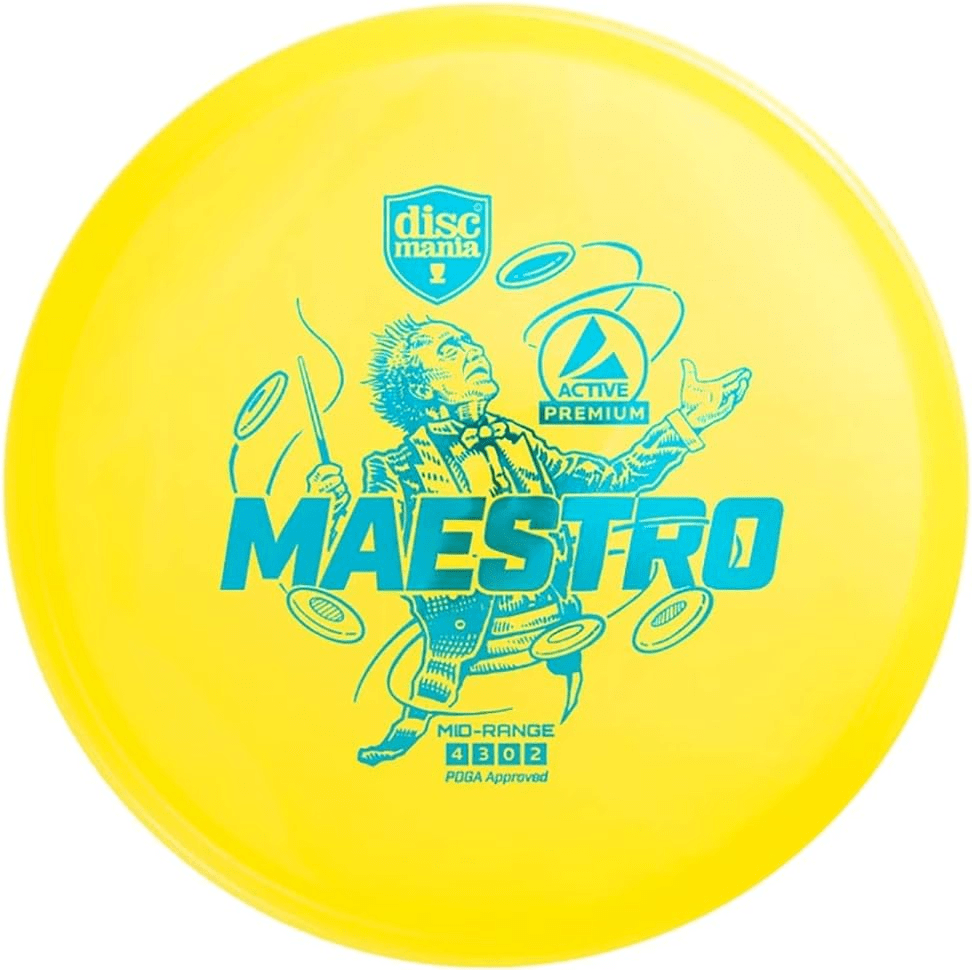 Disc Mania Maestro Premium Yellow Disc Golf Disc